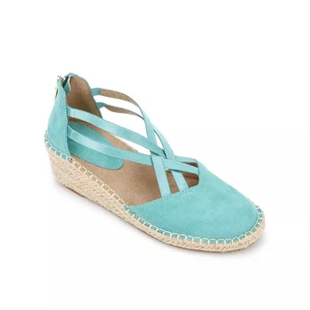 REACTION KENNETH COLE Womens Wedge Sandals In Turquoise